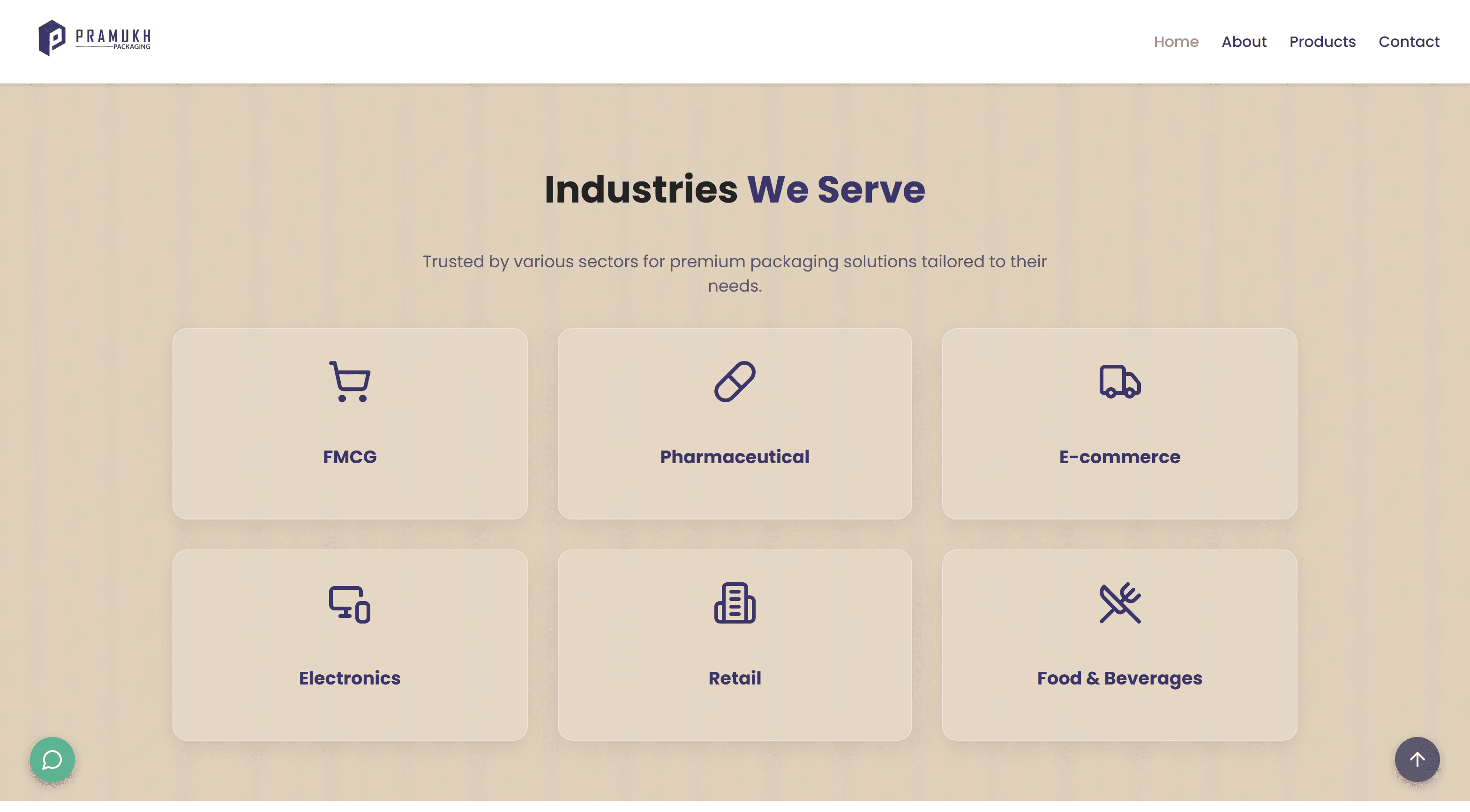 Pramukh Packaging β Industrial Packaging Website Development preview